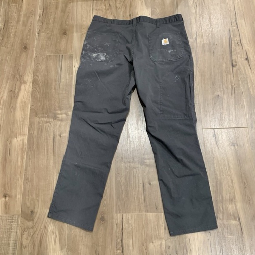 Carhartt‎ Men's Carpenter 74533-33 Pants 36X32 Grey Ripstop Relaxed Fit Workwear